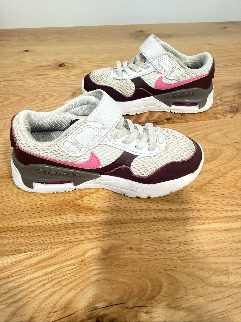 Nike Kids' Air Max Lightweight Sneaker - White/Pink/Burgundy